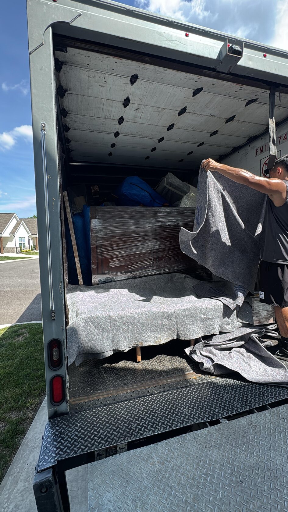 Moving Pack crew loading a moving truck in Knoxville, Tennessee