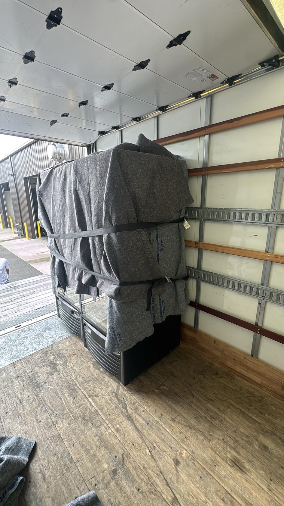 A full load, secured for the haul